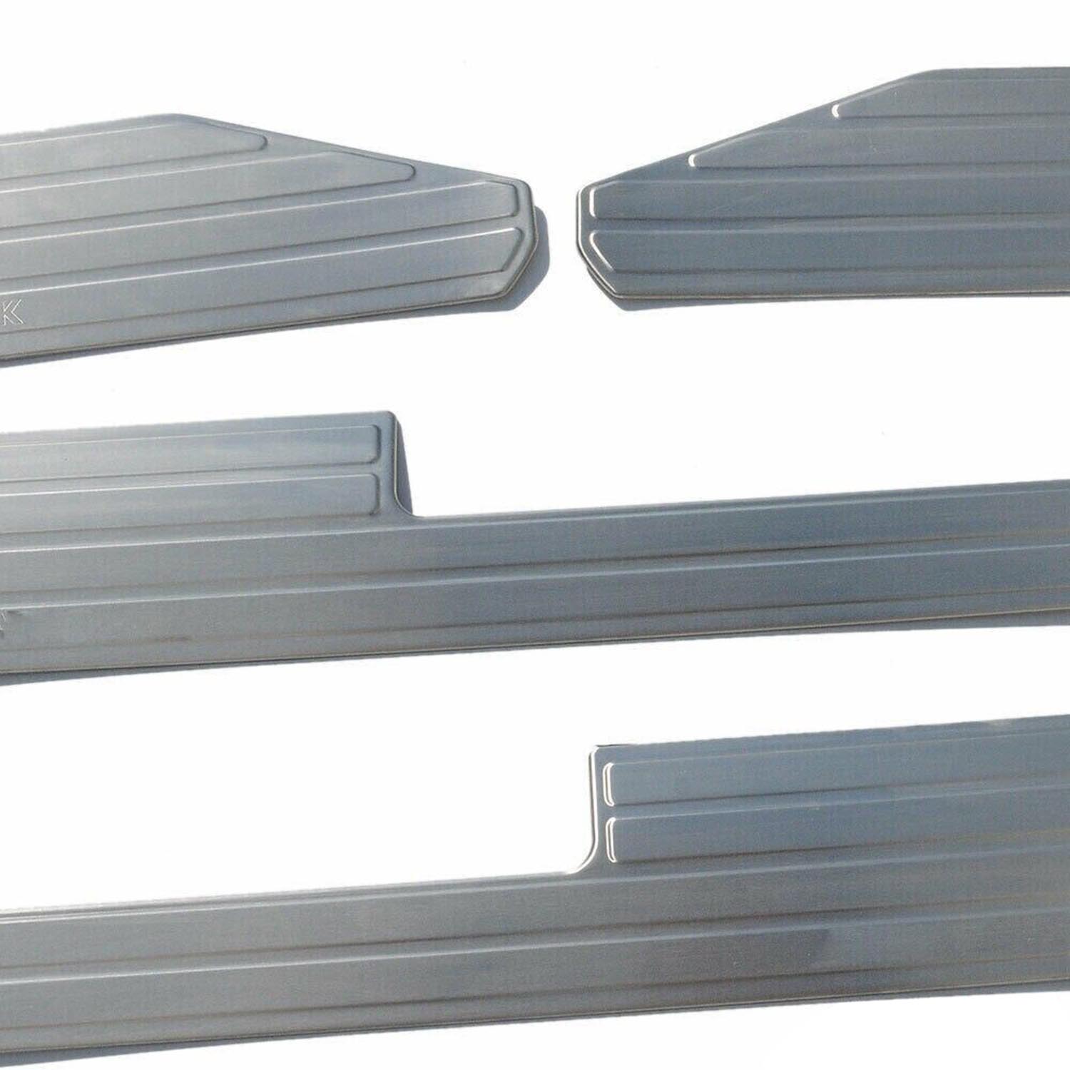 Seuil de porte intérieur pour VW Amarok 2010-2020 acier inox chromé Brossé 4 Pcs