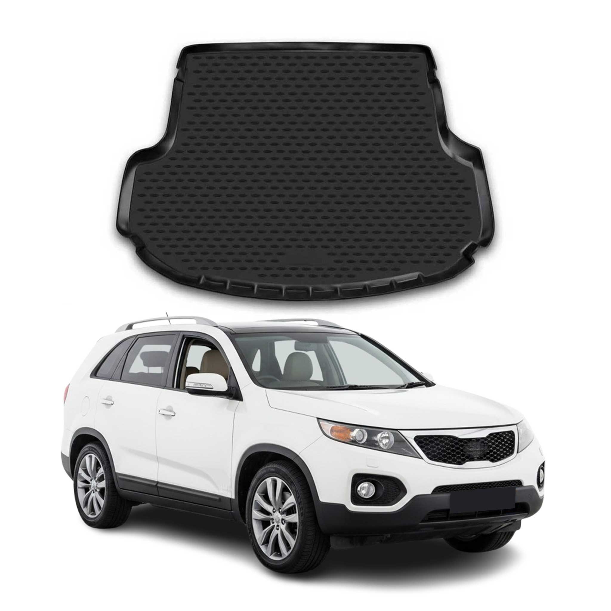 OMAC Tapis de coffre pour Kia Sorento Kia Sorento 2012-2020 sur mesure en caoutchouc Noir