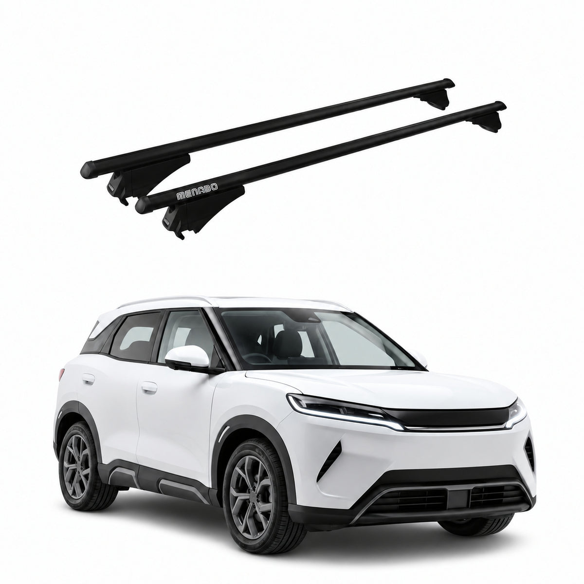 Menabo Barres de toit pour BYD Atto 2 2025-2026 Aluminium Noir 2 Pièces