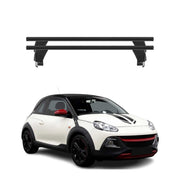 Menabo Barres de toit Transversales pour Opel Adam 2013-2019 Alu Noir ABE 2x