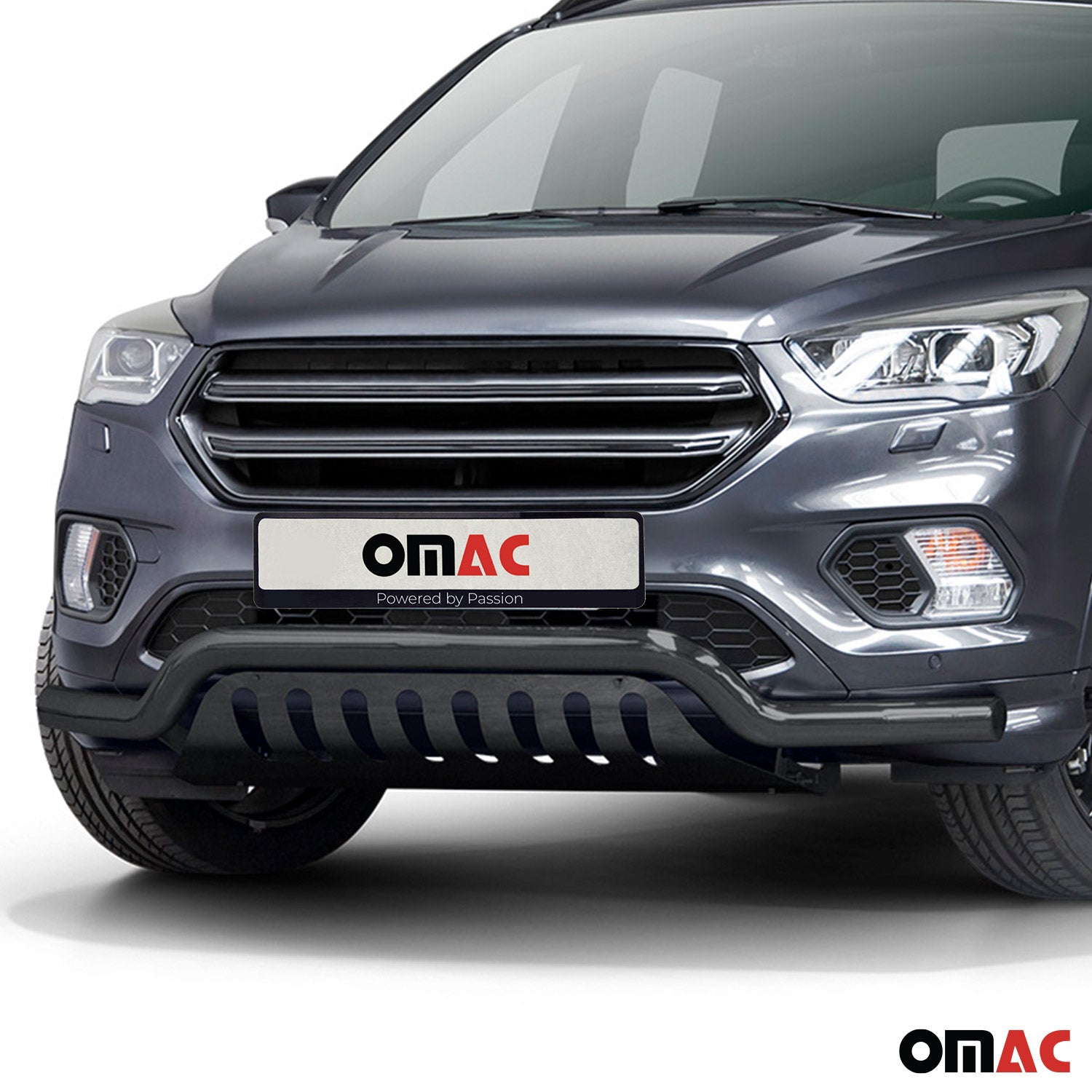 Pare-Buffle Avant Pour Ford Kuga II 2017-2019 Facelift Acier Inoxydable Noir