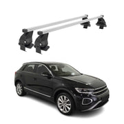 Barres de toit transversales pour Volkswagen T-Roc 2017-2025 Acier Gris