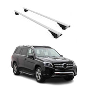 Barres de toit Transversales pour Mercedes GLS X166 2016-2021 Fer Argent