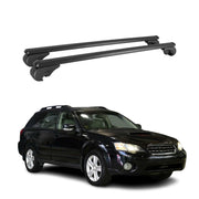 Barres de toit Transversales pour Subaru Outback 2003-2009 Aluminium Noir