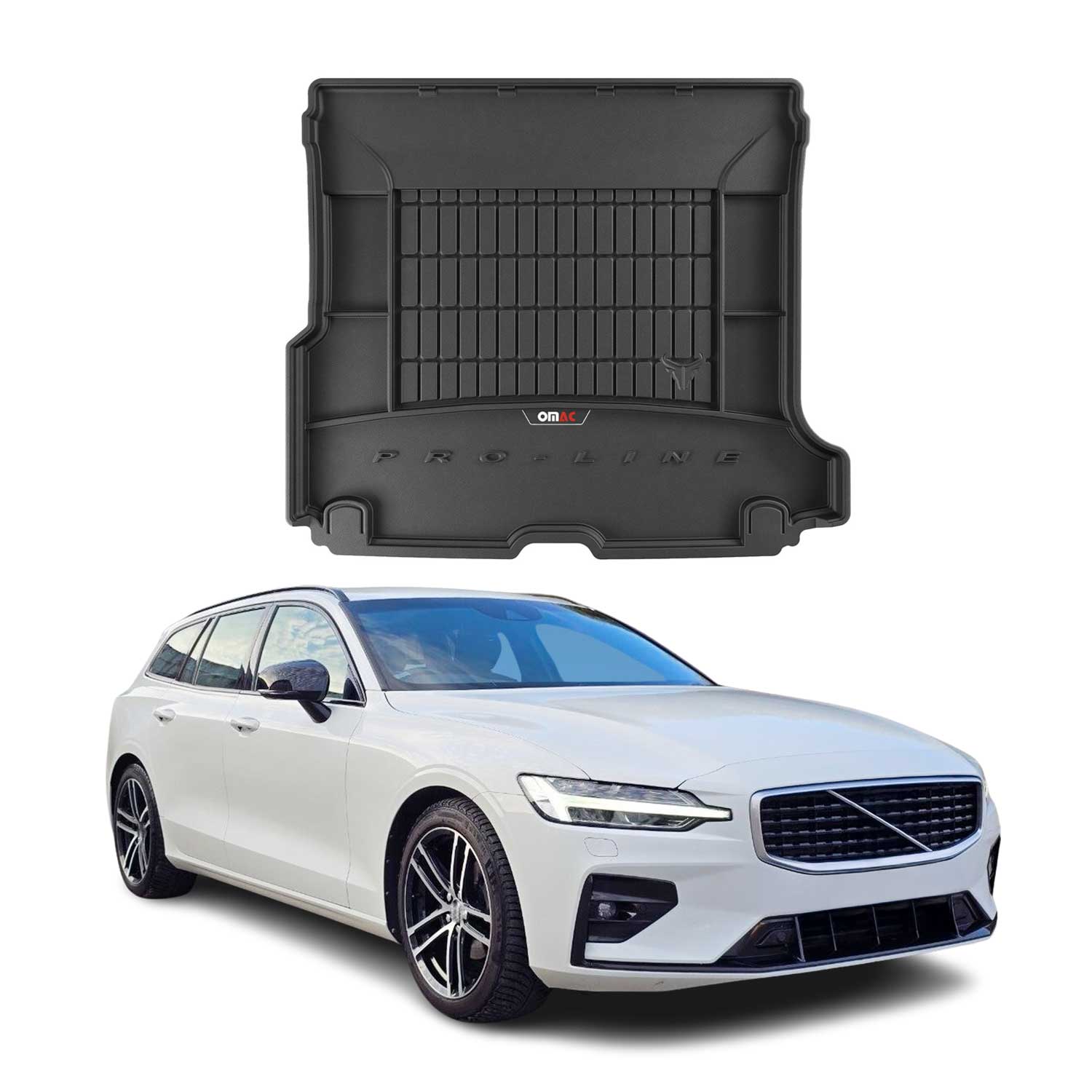Tapis de Coffre pour Volvo V60 2018-2022 TPE Noir