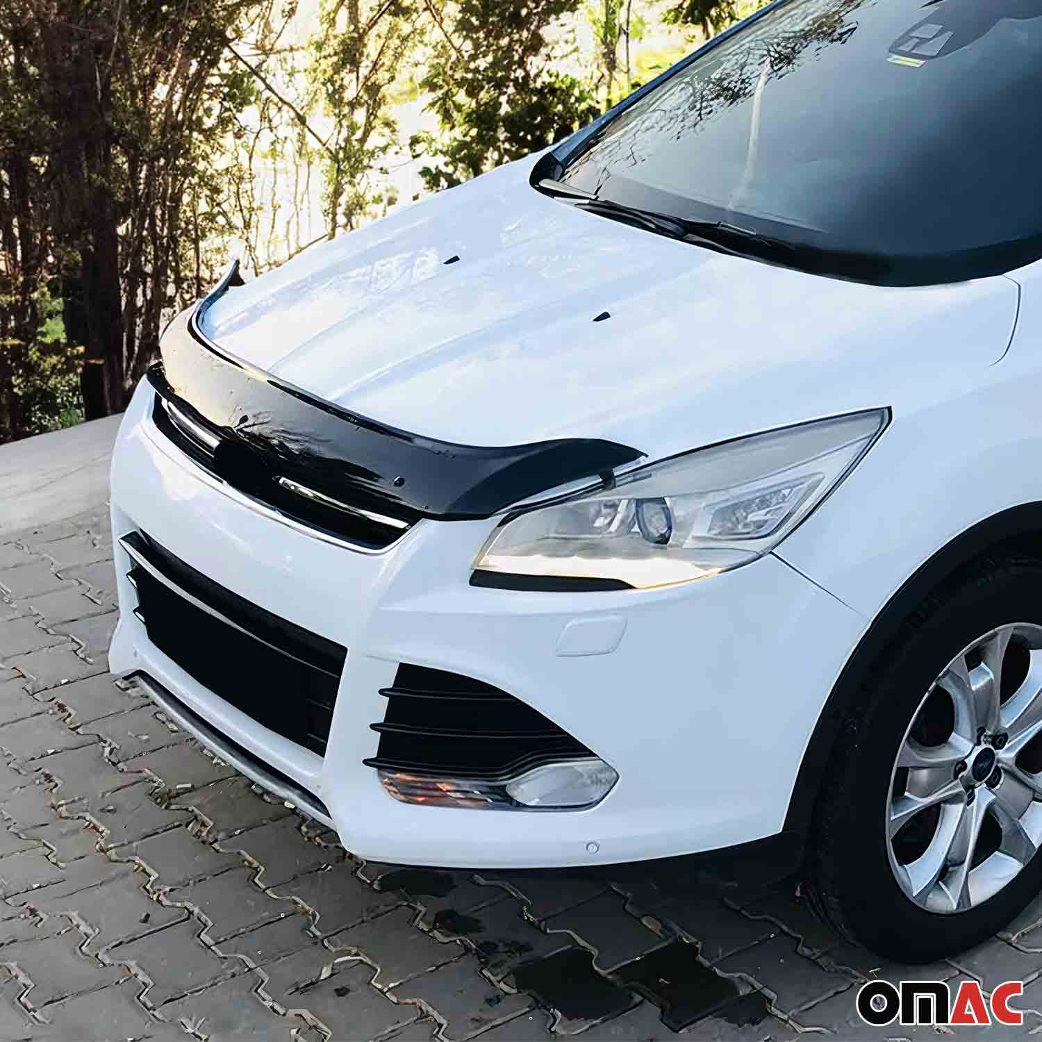 Deflecteurs d'air capot de voiture pour Ford Kuga I 2008-2012 Acrylique Noir