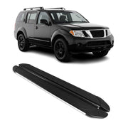 Marchepieds Latéraux pour Nissan Pathfinder 2005-2012 Alu Gris Noir 2Pcs