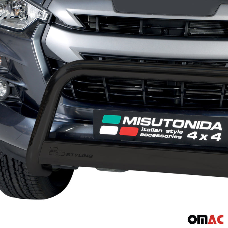 Pare-buffle Avant pour Isuzu D-Max 2020-2025 63mm en Acier Inoxydable Noir