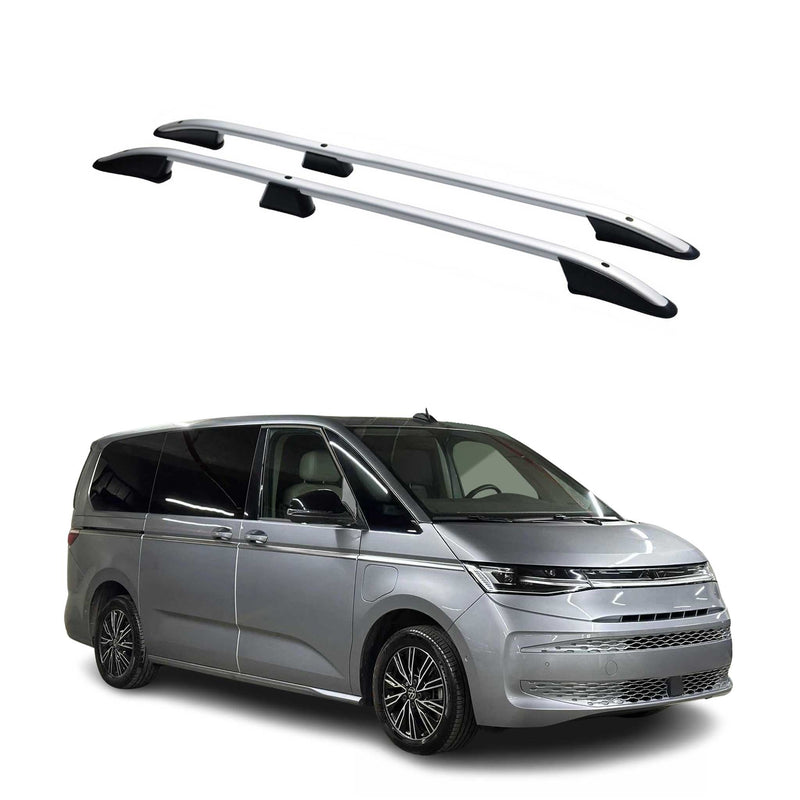 Barres de toit longitudinales pour VW Transporter T7 2024-2025 L1 court Gris 2x