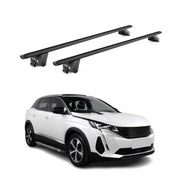 Barres de toit transversales pour Peugeot 3008 2016-2025 Alu Noir 2 pièces ABE