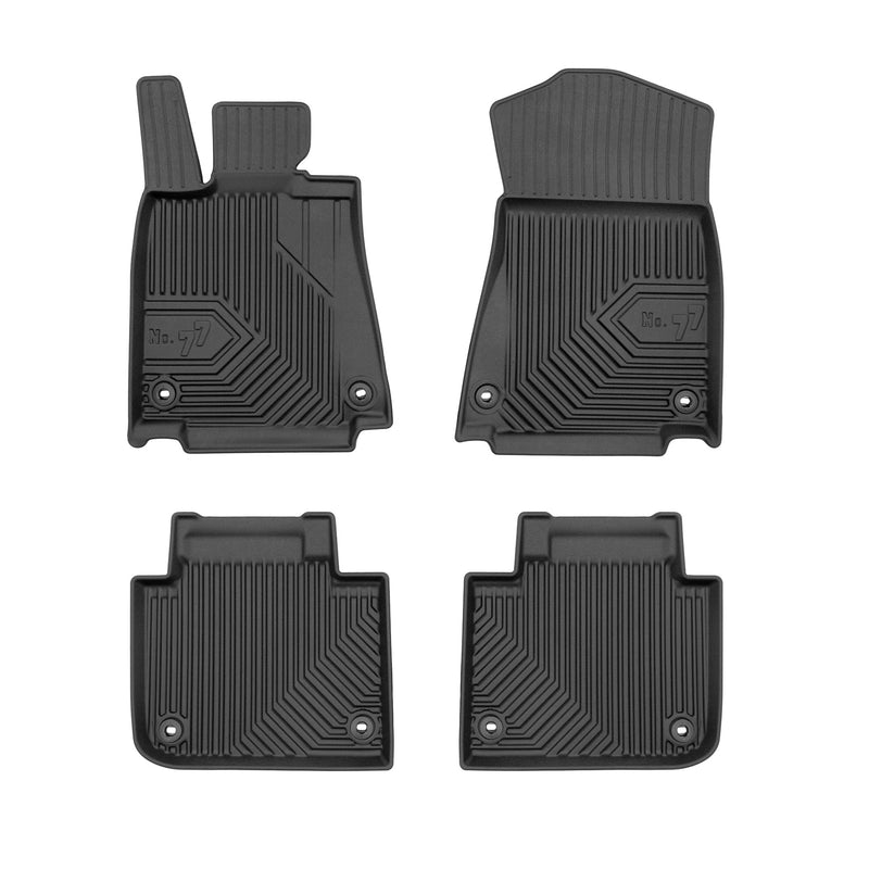 Tapis de Sol de Voiture No.77 pour Lexus GS IV 2012-2020 sauf AWD TPE Noir 4Pcs