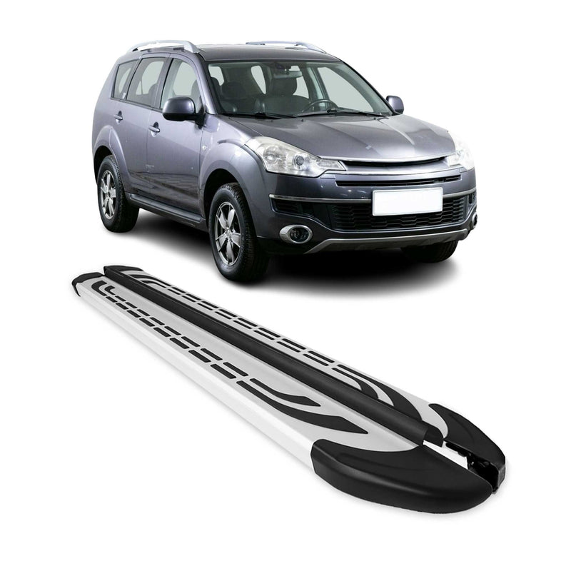 Marchepieds Latéraux pour Citroen C-Crosser 2007-2013 Aluminium Gris 2Pcs
