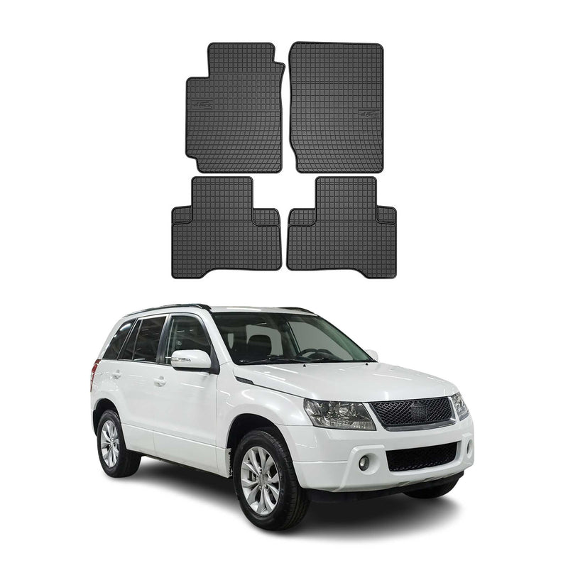 Tapis de Sol pour Suzuki Grand Vitara 2005-2014 Caoutchouc Noir