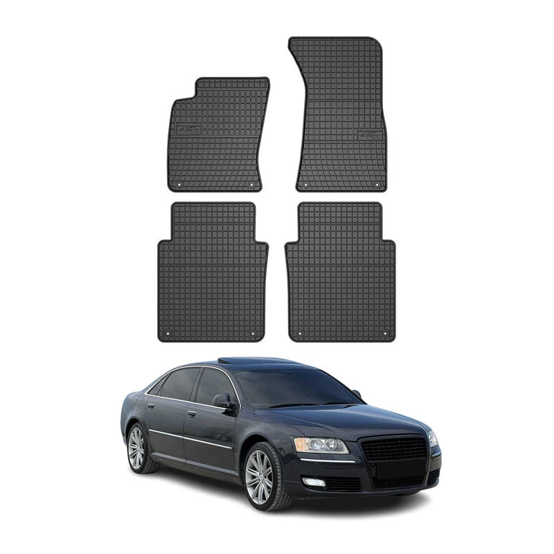 OMAC Tapis de sol pour Audi A8 D3 Standart 2002-2010 Noir en caoutchouc