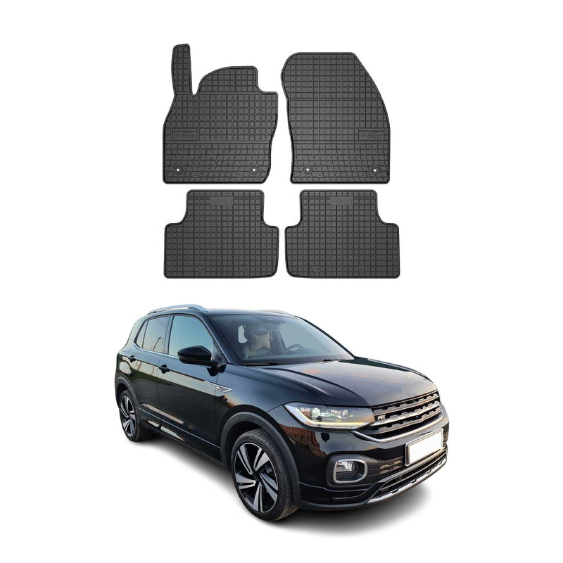 Tapis de Sol pour VW T-Cross 2018-2022 Caoutchouc Noir