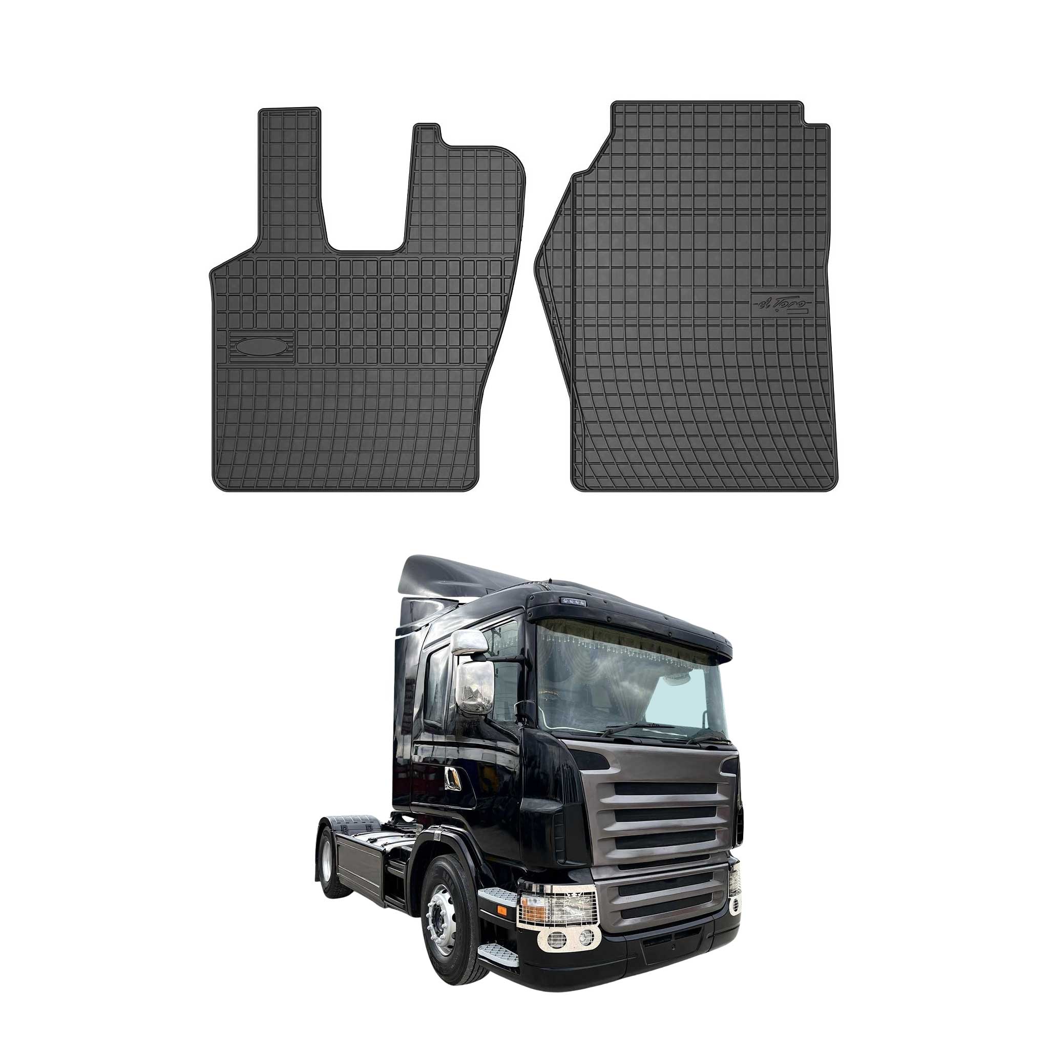 Tapis de Sol pour Scania RIG 2004-2010 Caoutchouc Noir