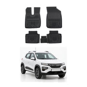 Tapis de sol pour Dacia Spring 2021-2026 Noir 3D en Caoutchouc TPE 4Pcs