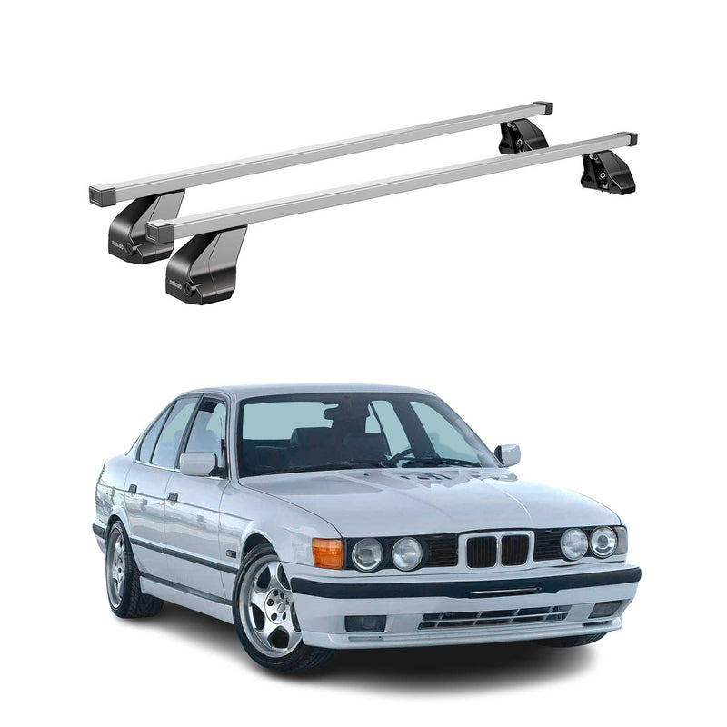 Barres transversales Menabo pour BMW Série 5 E39 Berline 1995-2003 Acier Gris