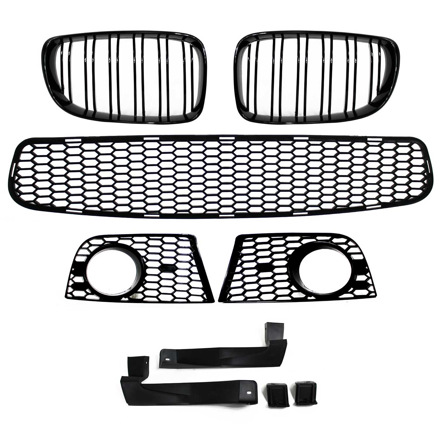 JOM Pare-chocs avant pour BMW Series 1 E81/E82/E87/E88 2004-2013 Plastique Noir