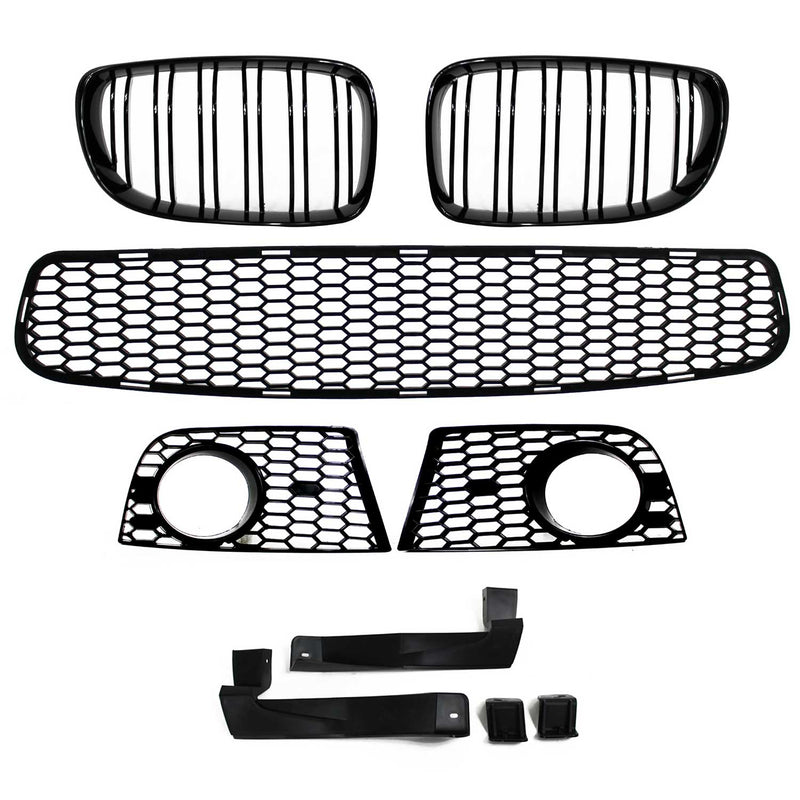 JOM Pare-chocs avant pour BMW Series 1 E81/E82/E87/E88 2004-2013 Plastique Noir
