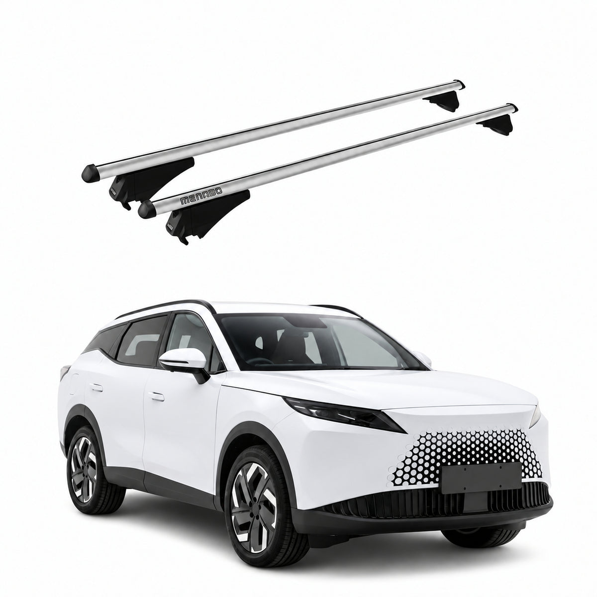 Menabo Barres de toit pour Omoda 7 2026 Argenté Aluminium 2 Pièces
