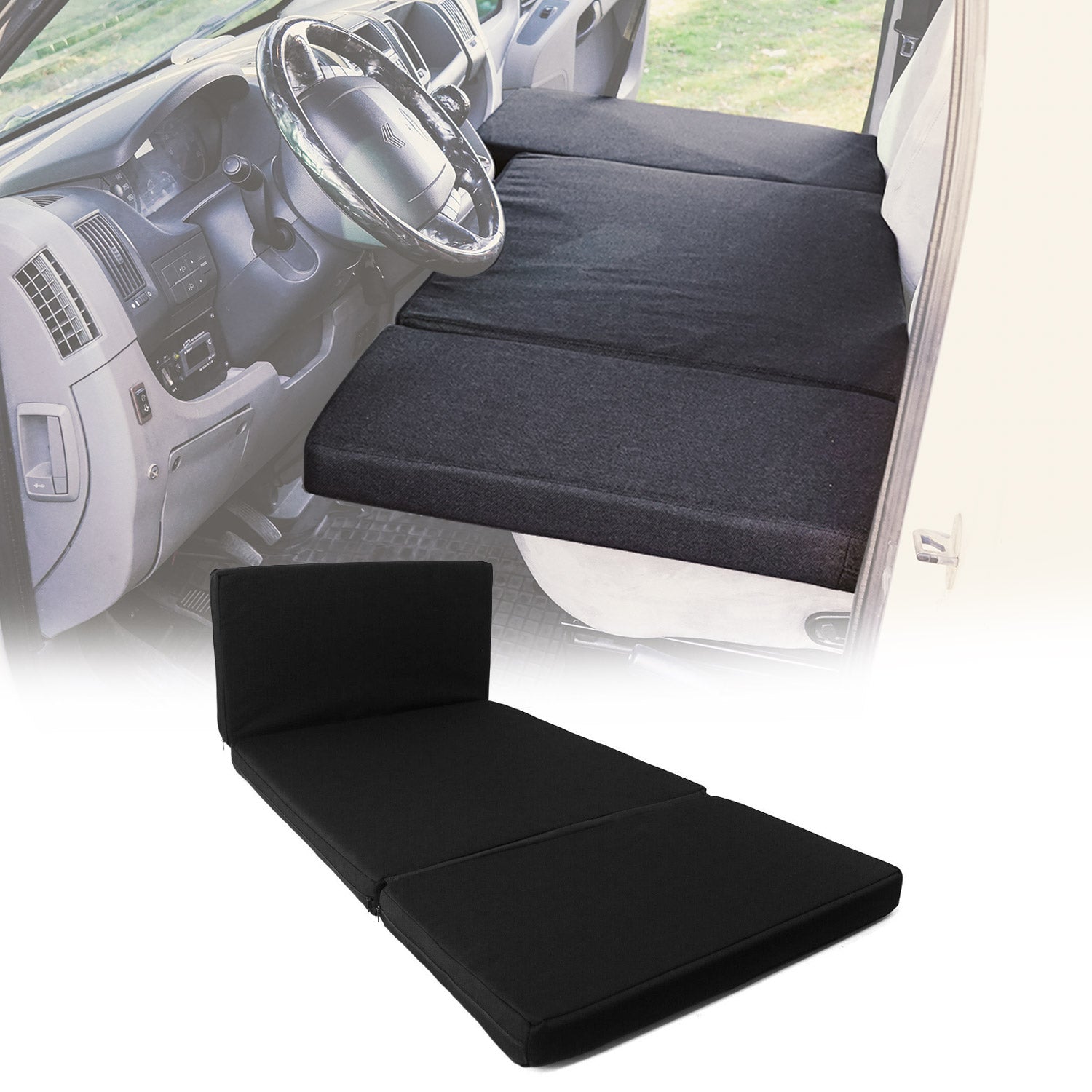 Matelas De Camping Pliable pour VW T4 Transporter 1990-2003 Noir