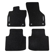 Tapis de Sol de Voiture pour Skoda Superb III 2015-2023 Velours Noir 4Pcs