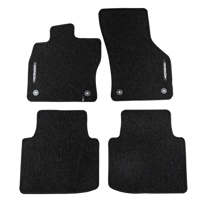 Tapis de Sol de Voiture pour Skoda Superb III 2015-2023 Velours Noir 4Pcs