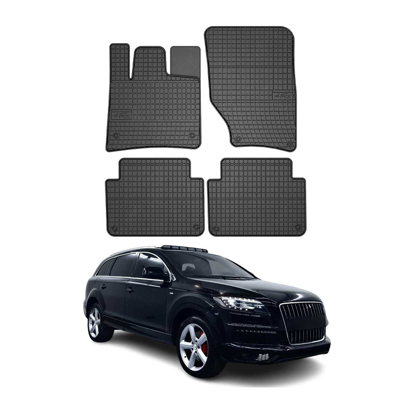 OMAC Tapis de sol pour Audi Q7 4LB 2006-2015 Noir en caoutchouc
