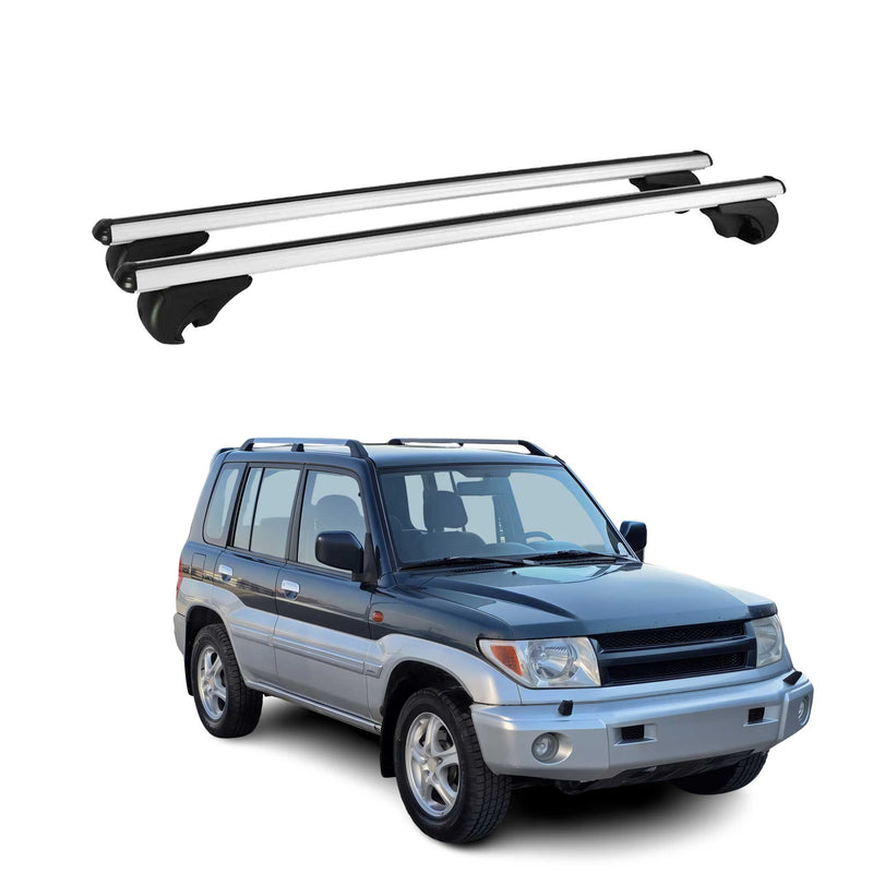 Barres de toit Transversales pour Mitsubishi Pajero Sport 1998-2006 Alu Argent