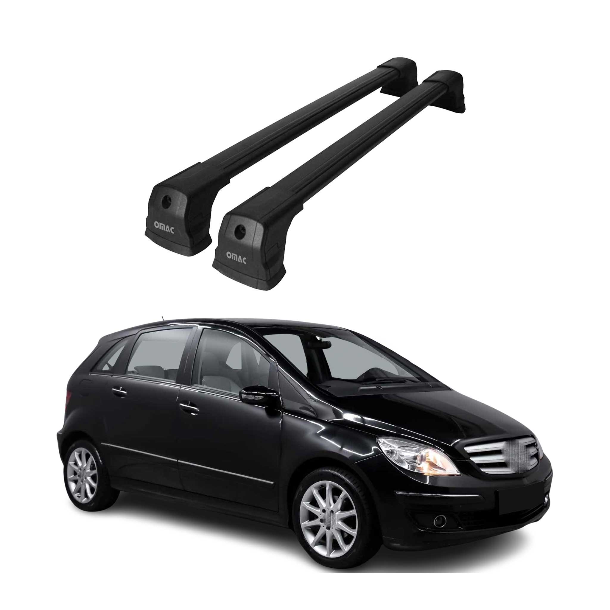 Barres de toit transversales pour Mercedes Classe B T245 2005-2011 Alu Noir