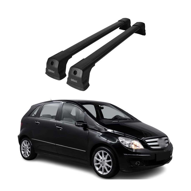 Barres de toit transversales pour Mercedes Classe B T245 2005-2011 Alu Noir