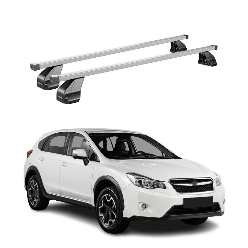 Barres de toit transversales pour Subaru XV 2011-2018 Acier Argent