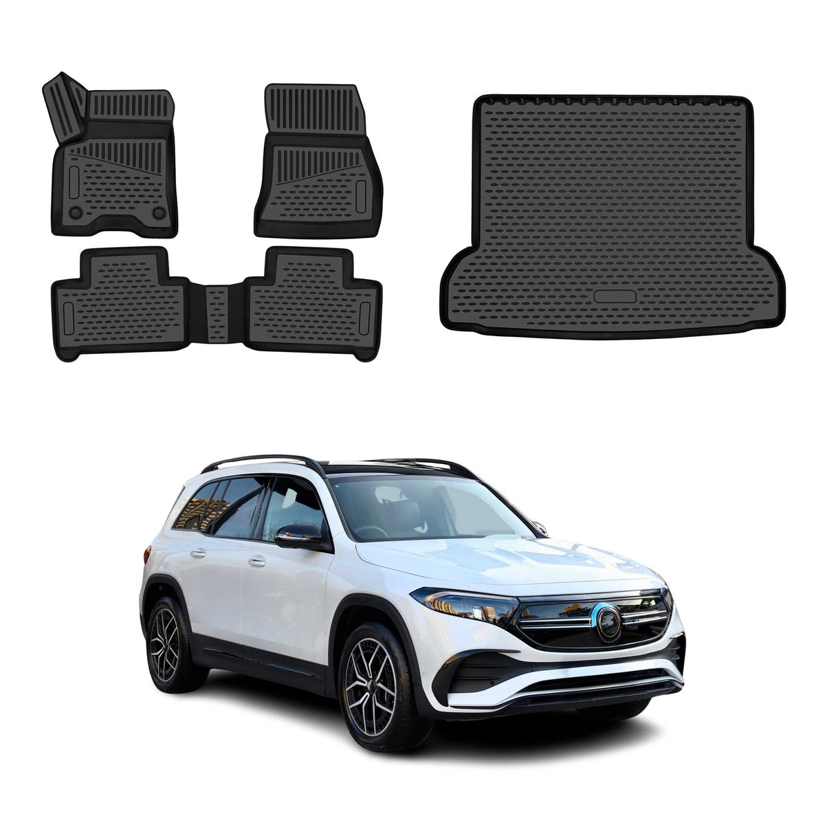 OMAC Kit Tapis de Sol et Coffre pour Mercedes EQB X243 2022-2026