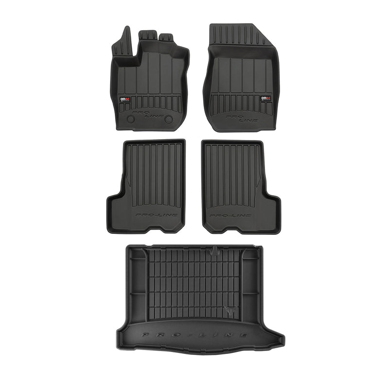 Kit Tapis de Sol et Coffre pour Dacia Sandero II 2012-2020 TPE Noir