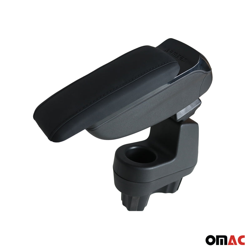 Accoudoir pour Fiat 500 500C 2015-2021 Vinyl Abs Noir Coulissant