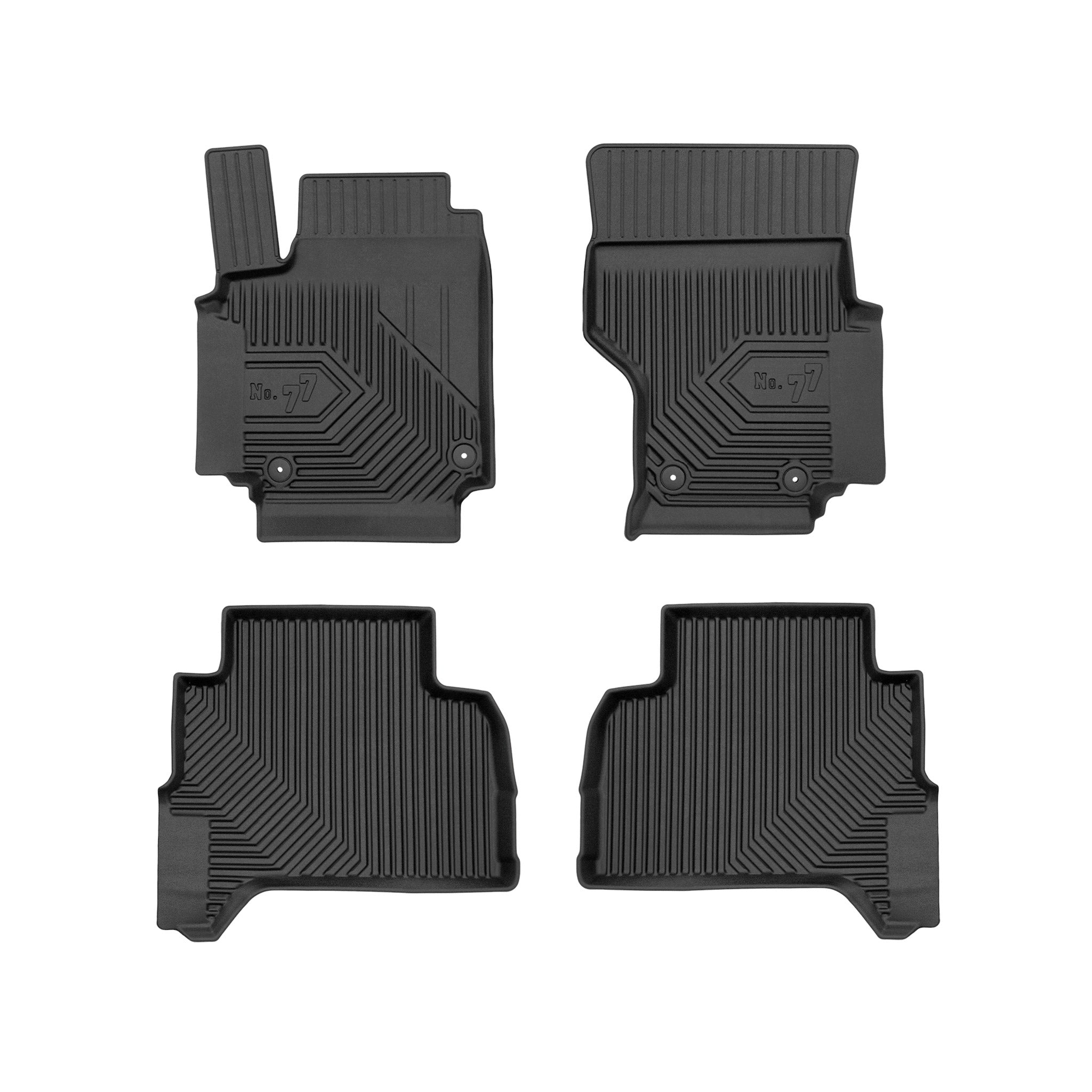 Tapis de Sol de Voiture pour VW Amarok I 2010-2020 double cabine TPE Noir 4Pcs