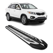 Marchepieds Latéraux pédale pour Kia Sorento 2009-2013 Aluminium Gris Noir 2x