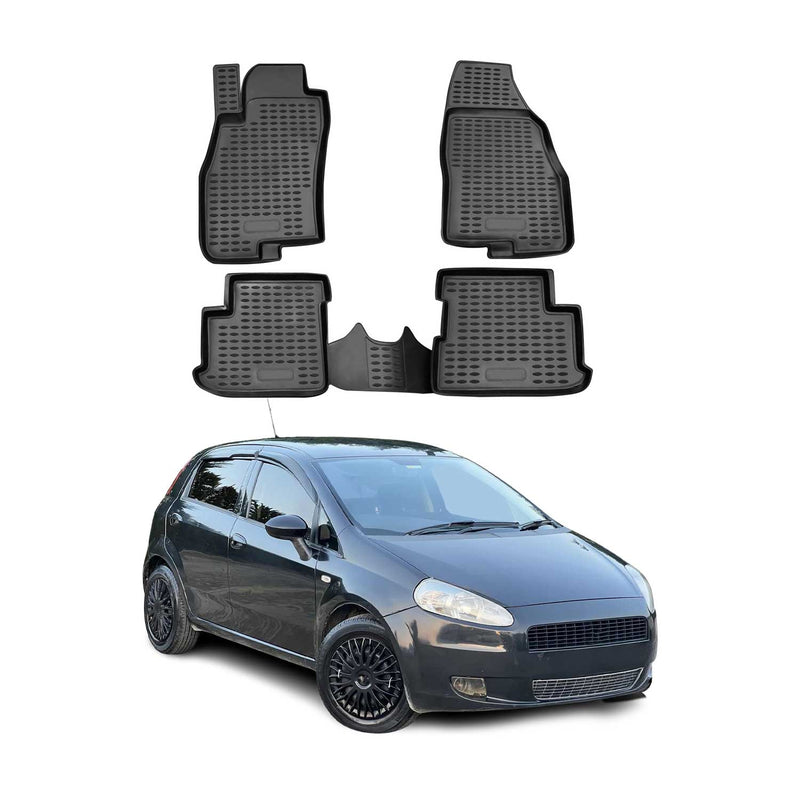 Tapis de Sol pour Fiat Grande Punto 2005-2012 TPE Noir