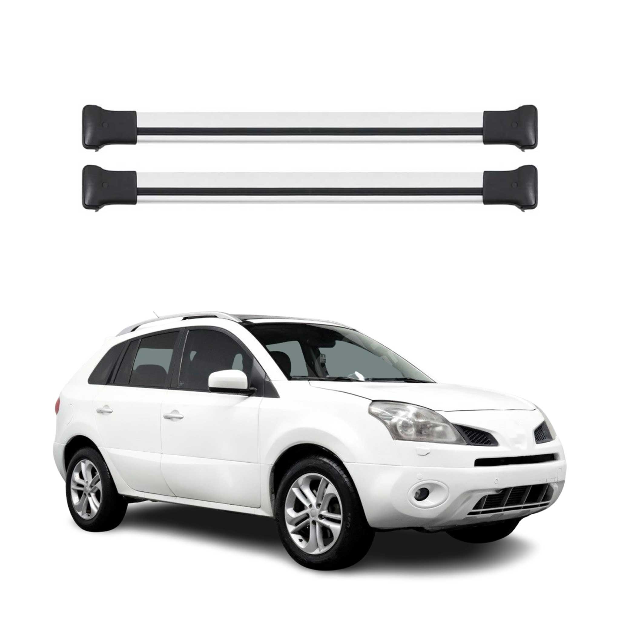 Barres De Toit Transversales pour Renault Koleos 2 (HC) 2017-2024 Aluminium Gris