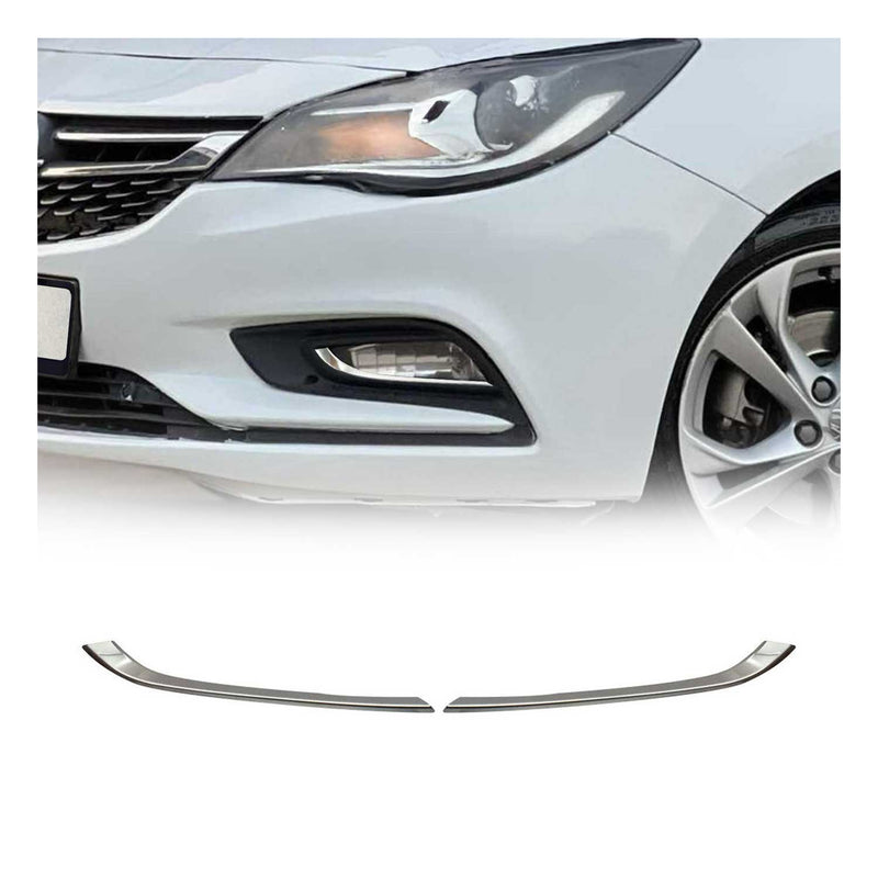 Cadre Phare Antibrouillard pour Opel Astra K en acier inox Chromé