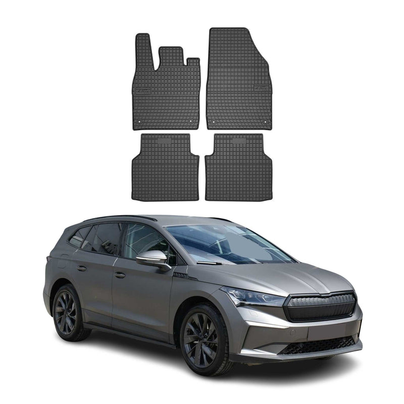 Tapis de Sol pour Skoda Enyaq 2020-2022 Caoutchouc Noir
