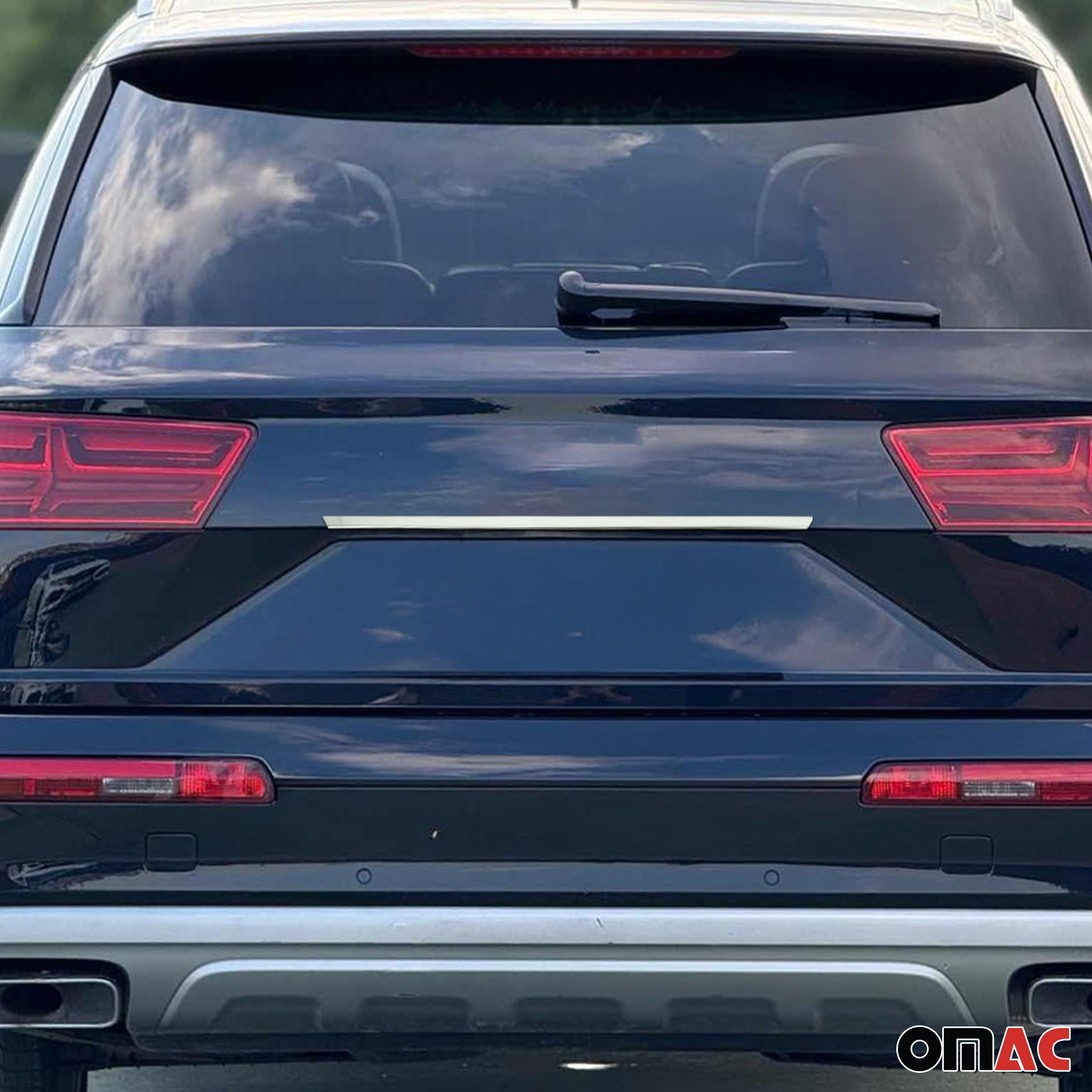 Couvercle de poignée de hayon pour Audi Q7 4M 2015-2019 PRE FL Acier Inox