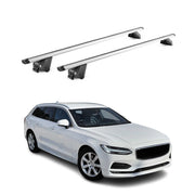 Barres de toit transversales pour Volvo V90 2016-2025 Alu Gris Argenté 2x ABE
