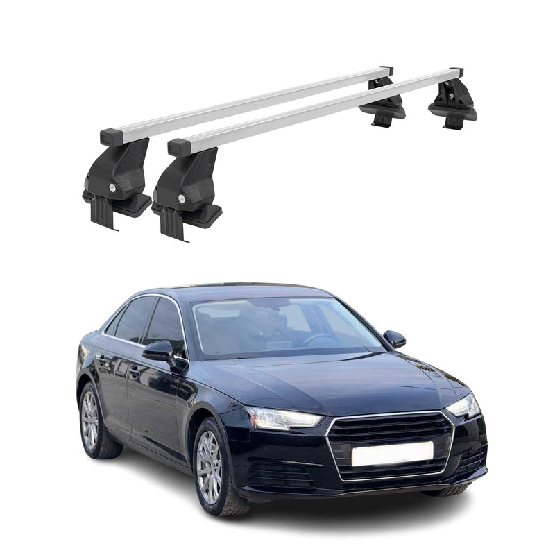 Barres de transversales Menabo pour Audi A4 S4 B9 Berline 2015-2025 Acier Gris