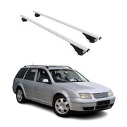 Barres de toit Transversales pour VW Bora Variant 1999-2005 Fer Argent
