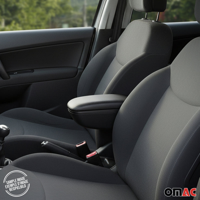 Accoudoir central Pour Renault Clio 2012-2018 Simili-cuir Noir Coulissant