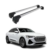 Barres de toit transversales pour Audi Q8 e-Tron 2022-2026 Aluminium Gris 2Pcs