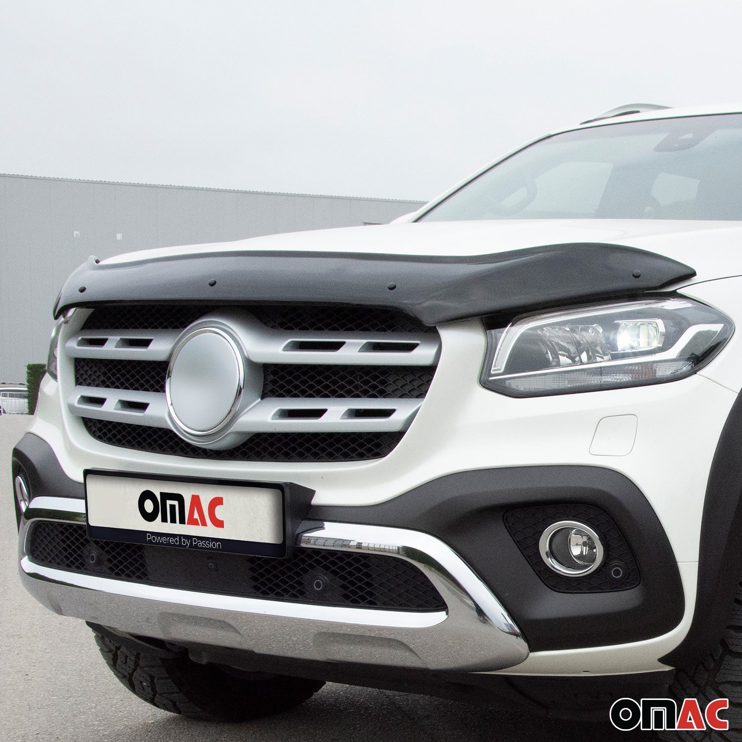 Deflecteurs d'air capot de voiture pour Mercedes X Classe 2017-20 Acrylique Noir