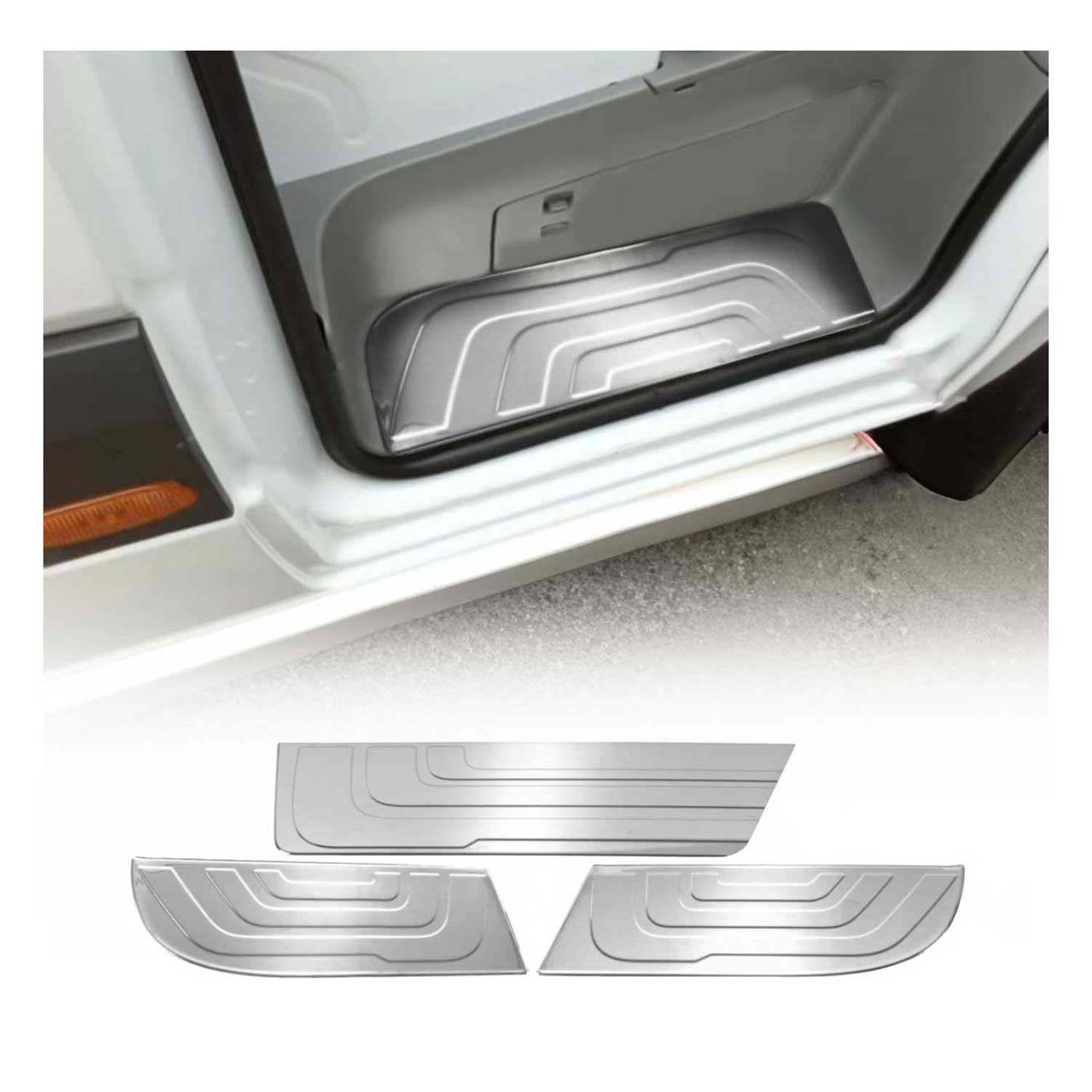Couverture de Seuil de porte pour Mercedes Sprinter W907 2018-2026 inox 3x